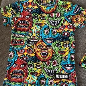 Moschino monster tshirt and shorts